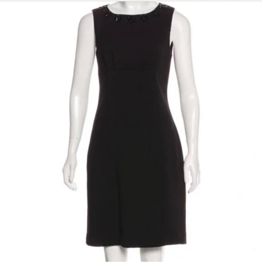 Kate Spade Black Lined Sleeveless Embellished Dress Size 2